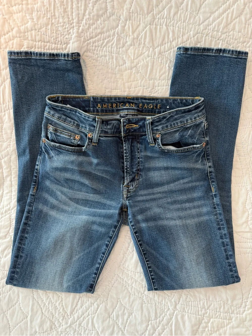 American Eagle Outfitters Next Level Flex Men’s Washed Blue Slim Jeans